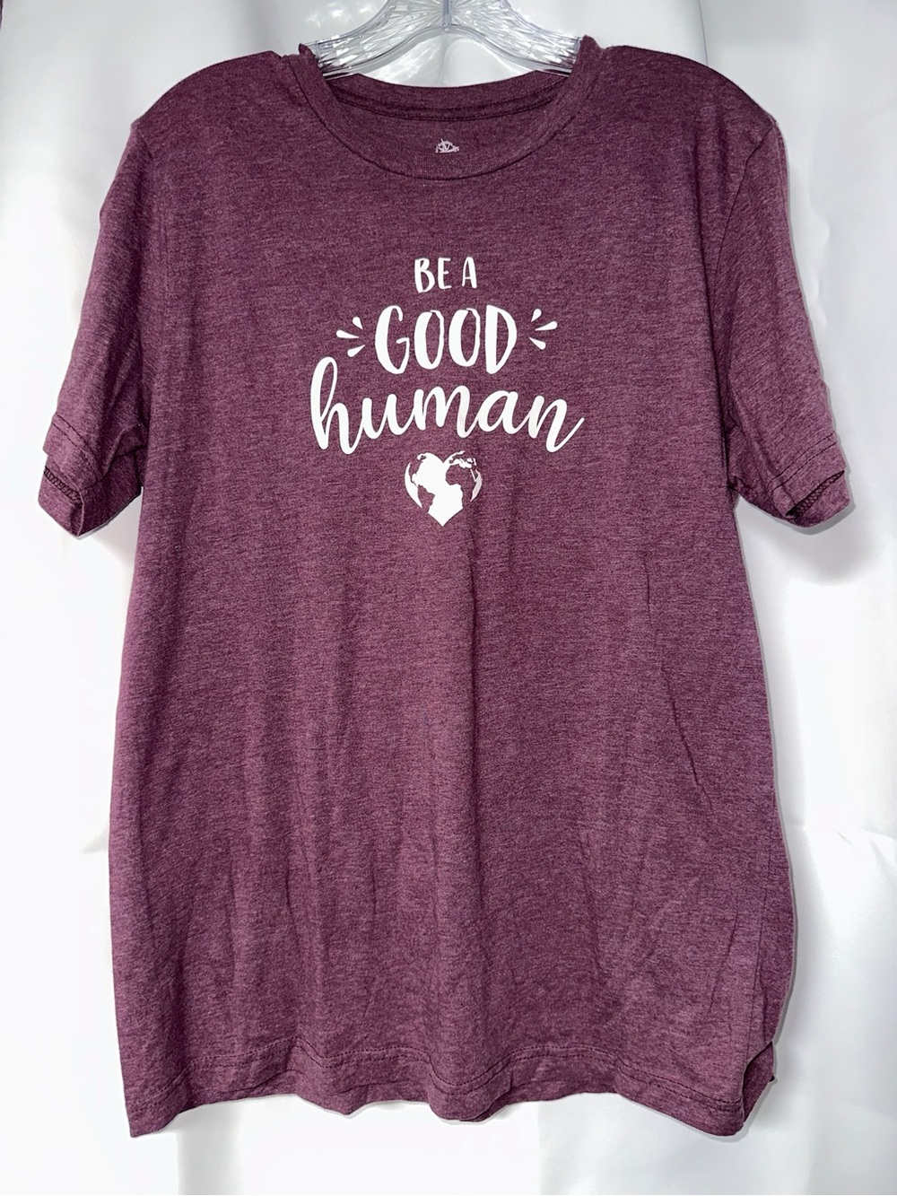 Be A Good Human Short Sleeve Tee - Plum